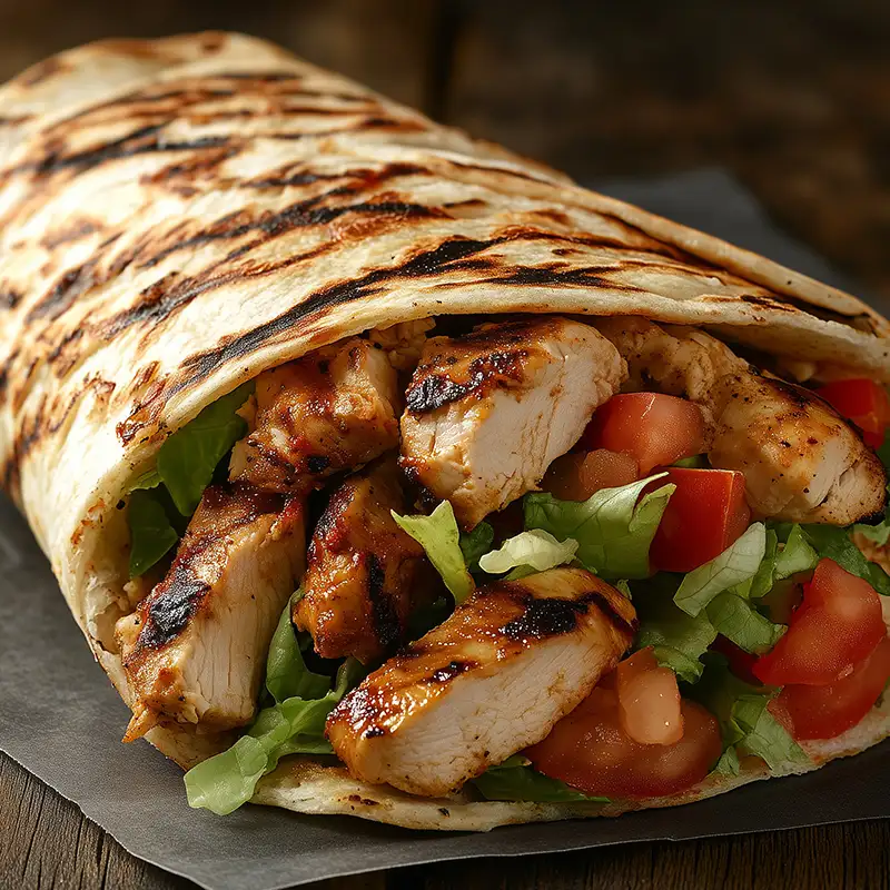 Menu brochette poulet